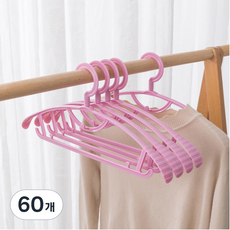 日常Point 無痕防滑衣架, 粉紅色, 60個