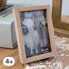 온맘컴퍼니 프랑 미니 우드 액자, 내추럴, 4개
