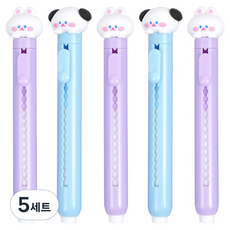 핑크풋 피규어 슬라이드 지우개 2탄 2종 x 2p + 랜덤 발송 1p 세트, 혼합색상, 5세트