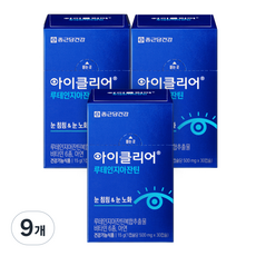 아이클리어 루테인지아잔틴, 30정, 9개