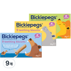 빅키페그 티딩비스킷, 순한맛, 38g, 9개