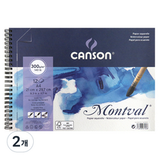 Canson 康頌 Montval 專業級線圈裝訂素描本, A4, 12張, 2個