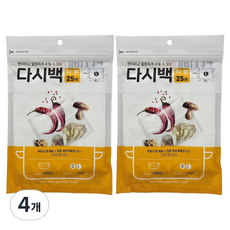 집사람 국산 일회용 다시백, 4개, 25개입, 대(L)