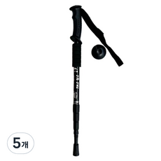 고강도 알루미늄 스틱 지팡이, 블랙, 5개