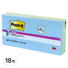 포스트잇 팝업 리필 강한 점착용 76 x 76 mm R330-6SST, 혼합색상, 18개, 90개입