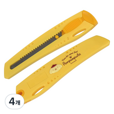 바이하츠 폼폼푸린 컷터칼 대 PPCT-L, 노랑, 4개