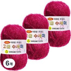 Yarna 大容量高級菜瓜布 100g, 115 覆盆子, 6個