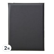 人造皮革磁吸式文件夾板雙面簽核夾文件夾型, 黑色