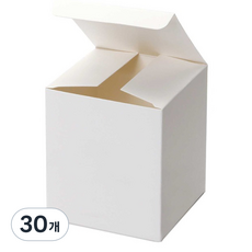 素色禮物盒 2號 8 x 8 x 10 cm, 白色, 30個