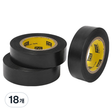 모던모어 PVC 절연 전기 테이프 블랙 25mm x 10m, 18개