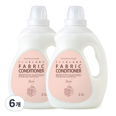 에코블랑 유아 섬유유연제 베이비파우더향, 2.1L, 6개