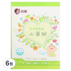 鈞媽御食堂 大寶即食營養粥 山藥口味, 山藥, 150g, 6包