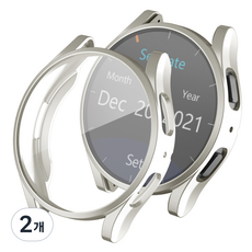 MOHARLAB Galaxy Watch 相容 螢幕保護 鋼化玻璃 硬殼 44mm, 05 星光色