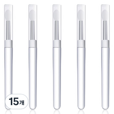 무아누 실리콘 립 앤 아이 핑거팁 브러쉬, 15개, 화이트