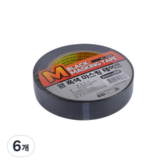 M 黑色遮蔽膠帶, 6個