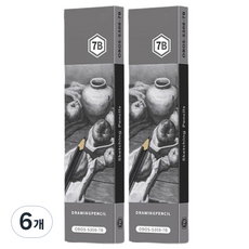 Allode 軟式專業繪圖鉛筆 TYPE08 12p, 6個, 7B