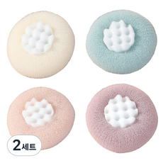 Woni家 圓形沐浴球 4款, 白色, 粉紅色, 紫色, 藍色, 2套