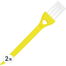 圓拳 刮鬍刀縫隙灰塵迷你清潔刷 黃白色, 2個, 1入