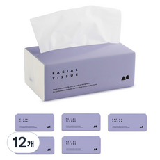 AllChallenge 抽取式紫羅蘭美容面紙 2層, 12個, 250入