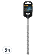 델리 툴즈 SDS Plus 텅스텐 스틸 다용도 해머 드릴 지름 14mm x 210mm 실버 EDH-Y14210, 5개