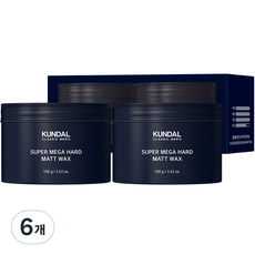 쿤달 클래식맨즈 슈퍼메가하드 매트 헤어왁스, 6개, 100g