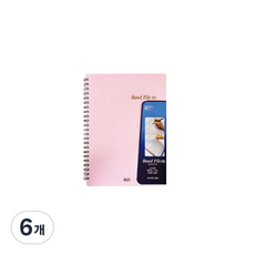 알파 밴드 화일 A4 40p, 분홍, 6개