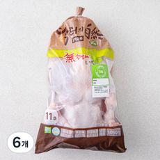 마니커 닭터의자연 무항생제 인증 1등급 닭백숙용 11호 (냉장), 1050g, 6개