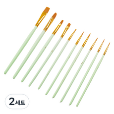 簡約線條水彩筆 10種組 綠色, 2套