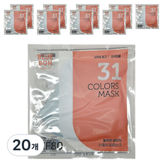 블루본 베이직 투디 마스크 소형 KF80, 1개입, 20개, 스카이블루