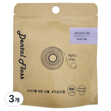 WEDENT 威登 細線牙線補充包, 3個, 18m, 3入