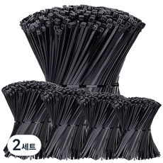 O-ON 束線帶 5種 x 100入組, 黑色, 2套