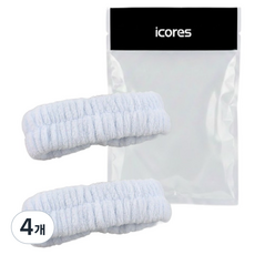 ICores 洗臉髮帶, 藍色, 4個