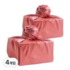 韓國風呂敷 中秋節禮物 包袱巾 大, 酒紅色, 4入