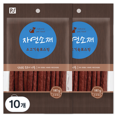 굿데이 강아지 자연소재 간식, 소고기육포스틱, 180g, 10개