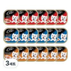 시저 1세 이상 강아지 버라이어티팩 3종 주식캔, 소, 1.8kg, 3세트