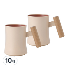 MONACO OLIVE 木柄馬卡龍色漱口杯, 煙燻粉, 10個