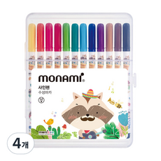 모니주 사인펜 12색 세트, 블루, 4개