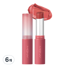 맥퀸뉴욕 글로우 멜팅 립스틱, 02 누디애플, 3.5g, 6개