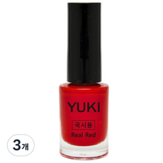YUKI 國家考試用指甲油, 正紅色, 6ml, 3個