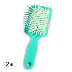 주앙오브제 클립 미니브러쉬 빗, 03 초록, 2개