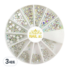 Nail Room 美甲水鑽貼飾組, 023 MC水鑽 水晶AB彩, 3個