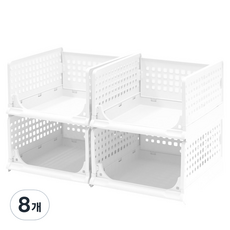 코멧 슬라이딩 리빙박스 대형, 화이트, 8개