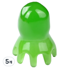 Cblanc 高級頭皮刮痧按摩器 68 x 54 x 3 mm, 5個, L 綠色