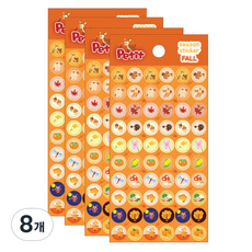 Petit 季節貼紙 DA5582, 8個, 混色