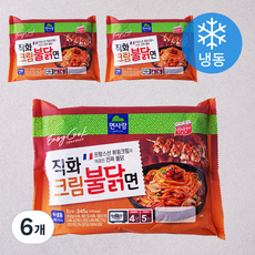 면사랑 직화크림불닭면 1인분 (냉동), 345g, 6개