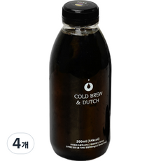 올바른커피 마일드 브라질 콜드브루 더치커피 원액, 4개, 500ml, 1개입