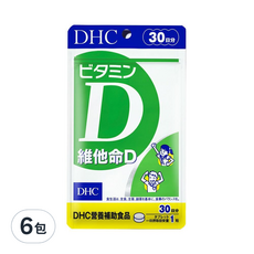 DHC 維他命D 含800IU高效成分 助您保持活力 促進鈣吸收, 150mg, 30顆, 6包