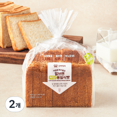 신라명과 아침에 먹기 좋은 밀브랜 저당 통밀식빵, 420g, 2개