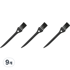 圓拳 刮鬍刀 縫隙灰塵 迷你清潔刷 黑色黑色, 1入, 9個