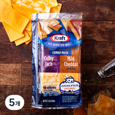 크래프트 슬라이스 콜비 잭 & 마일드 체다 콤보, 204g, 1개입, 5개